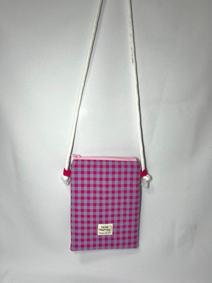 Bolsito SUNNY vichy rosa y malva