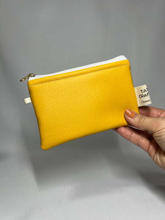 Monedero polipiel amarillo