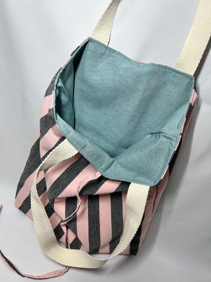 Totebag REVERSIBLE rayas