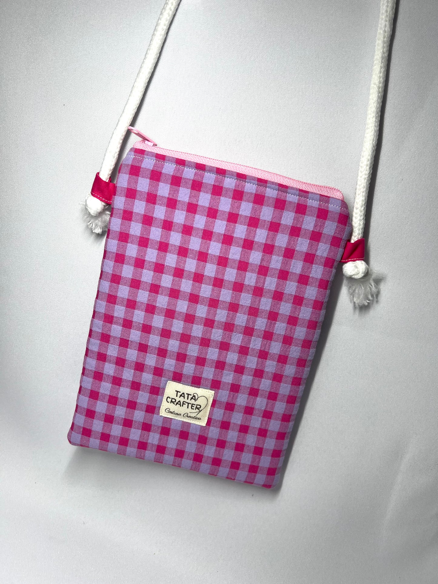 Bolsito SUNNY vichy rosa y malva